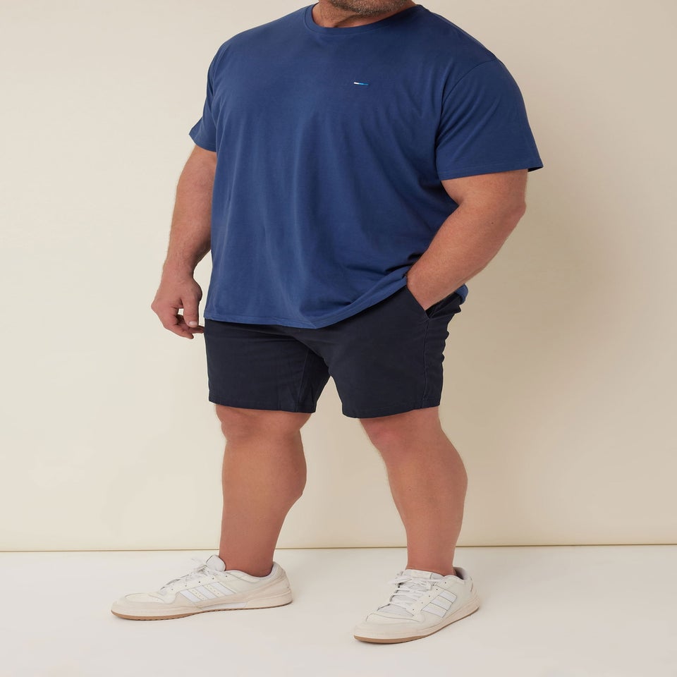 BadRhino Big & Tall Navy Blue Stretch Chino Shorts