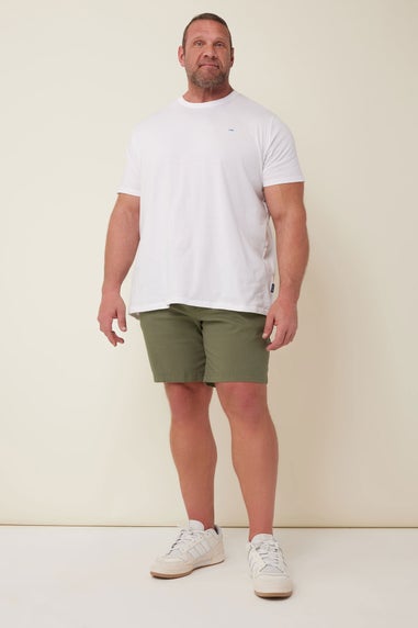BadRhino Big & Tall Khaki Green Stretch Chino Shorts