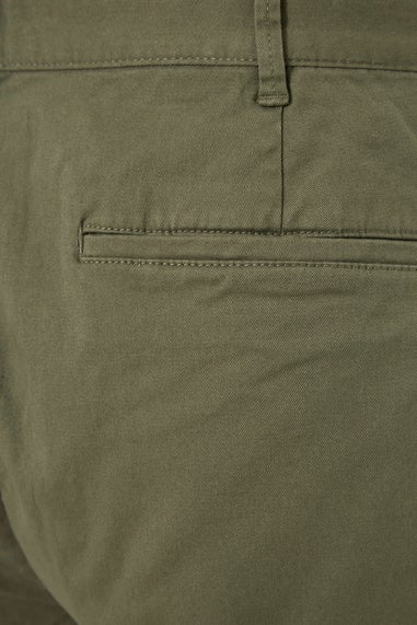 BadRhino Big & Tall Khaki Green Stretch Chino Shorts