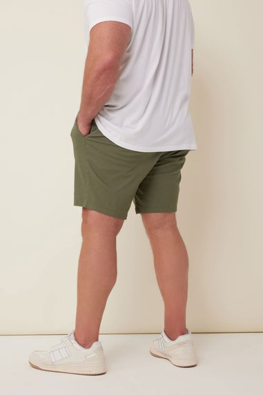 BadRhino Big & Tall Khaki Green Stretch Chino Shorts