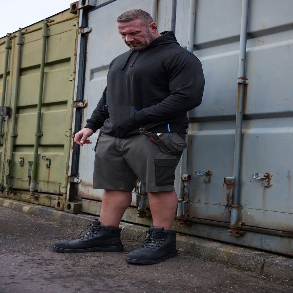 BadRhino Big & Tall Black Workwear Cargo Shorts