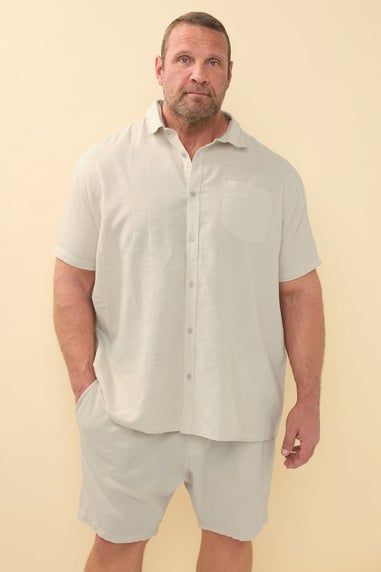 BadRhino Natural Brown Linen Shorts