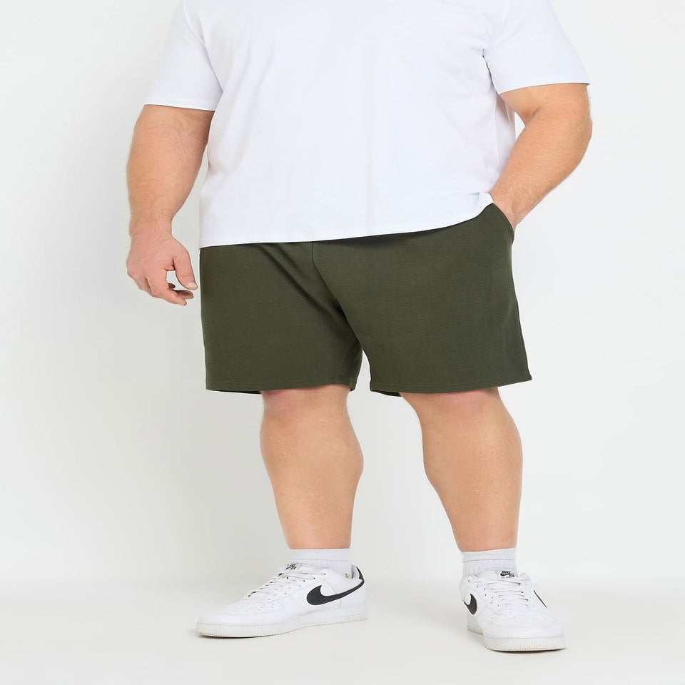 BadRhino Khaki Green Ribbed Shorts