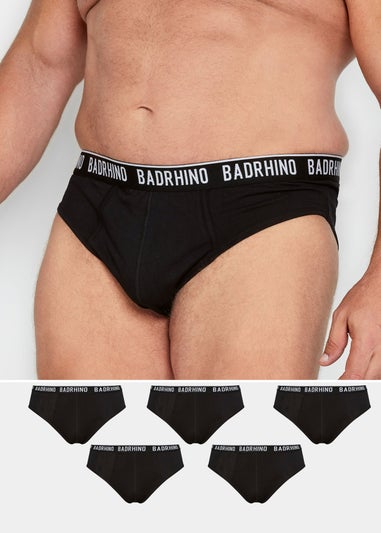 BadRhino 5 Pack Black Briefs