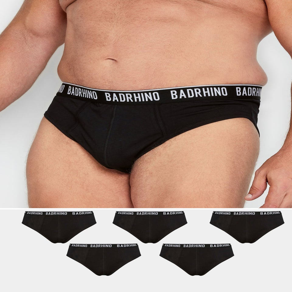 BadRhino 5 Pack Black Briefs