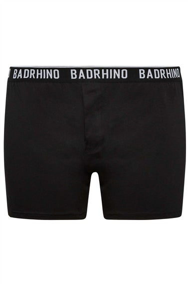 BadRhino 5 Pack Black & Grey Button Up Loose Fit Boxers