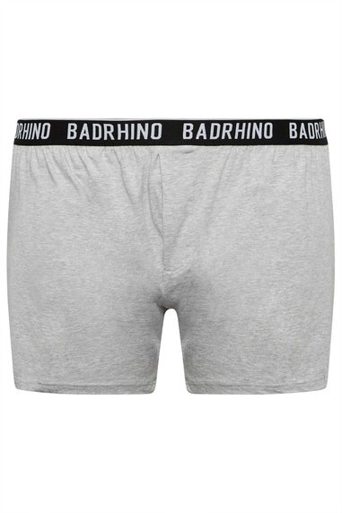 BadRhino 5 Pack Black & Grey Button Up Loose Fit Boxers
