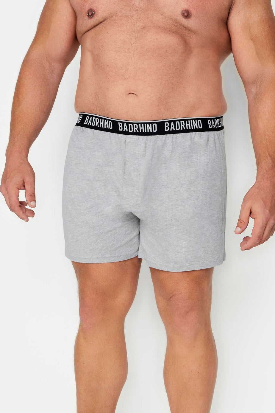 BadRhino 5 Pack Black & Grey Button Up Loose Fit Boxers