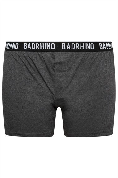 BadRhino 5 Pack Black & Grey Button Up Loose Fit Boxers