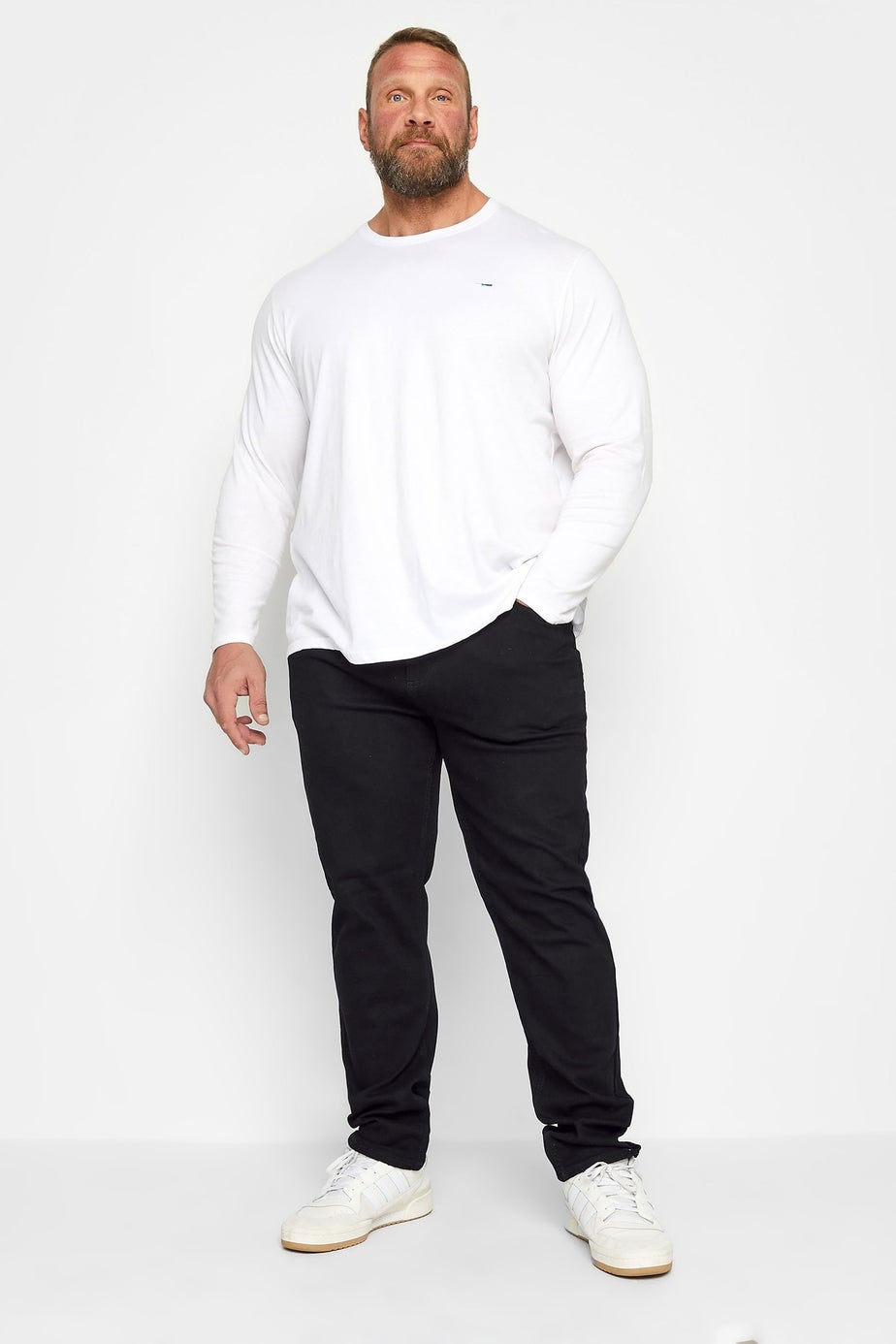 BadRhino Black Straight Leg Stretch Jeans