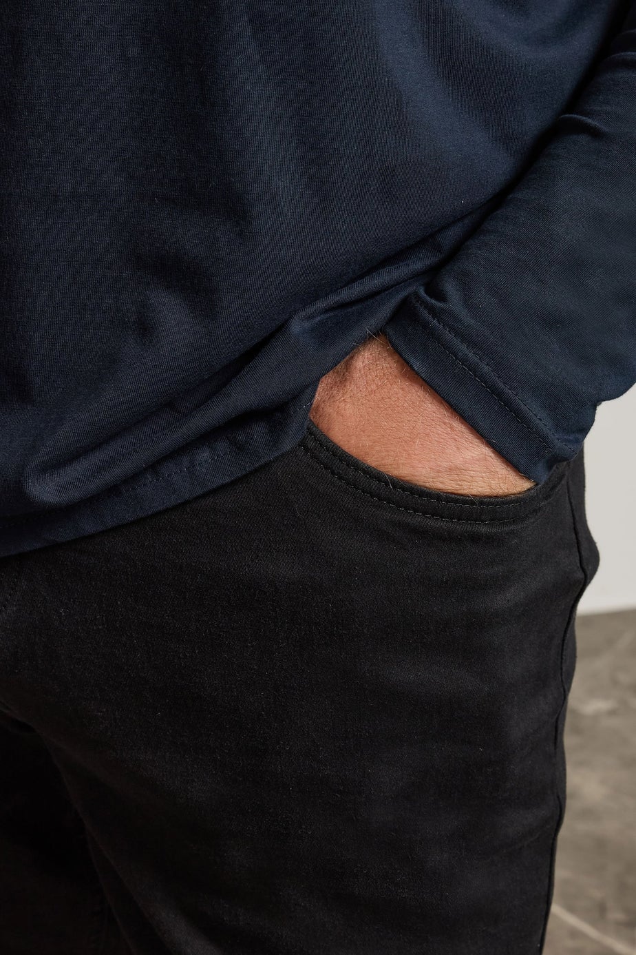 BadRhino Black Straight Leg Stretch Jeans