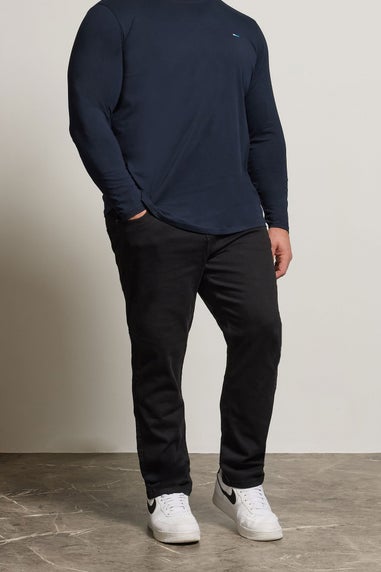 BadRhino Black Straight Leg Stretch Jeans