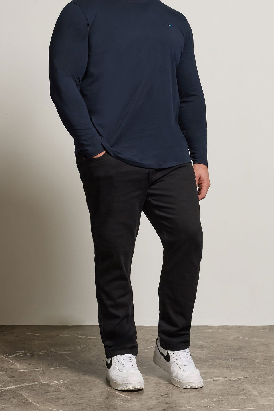 BadRhino Black Straight Leg Stretch Jeans