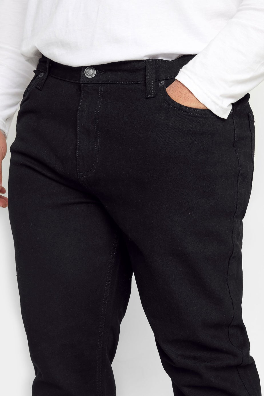 BadRhino Black Straight Leg Stretch Jeans