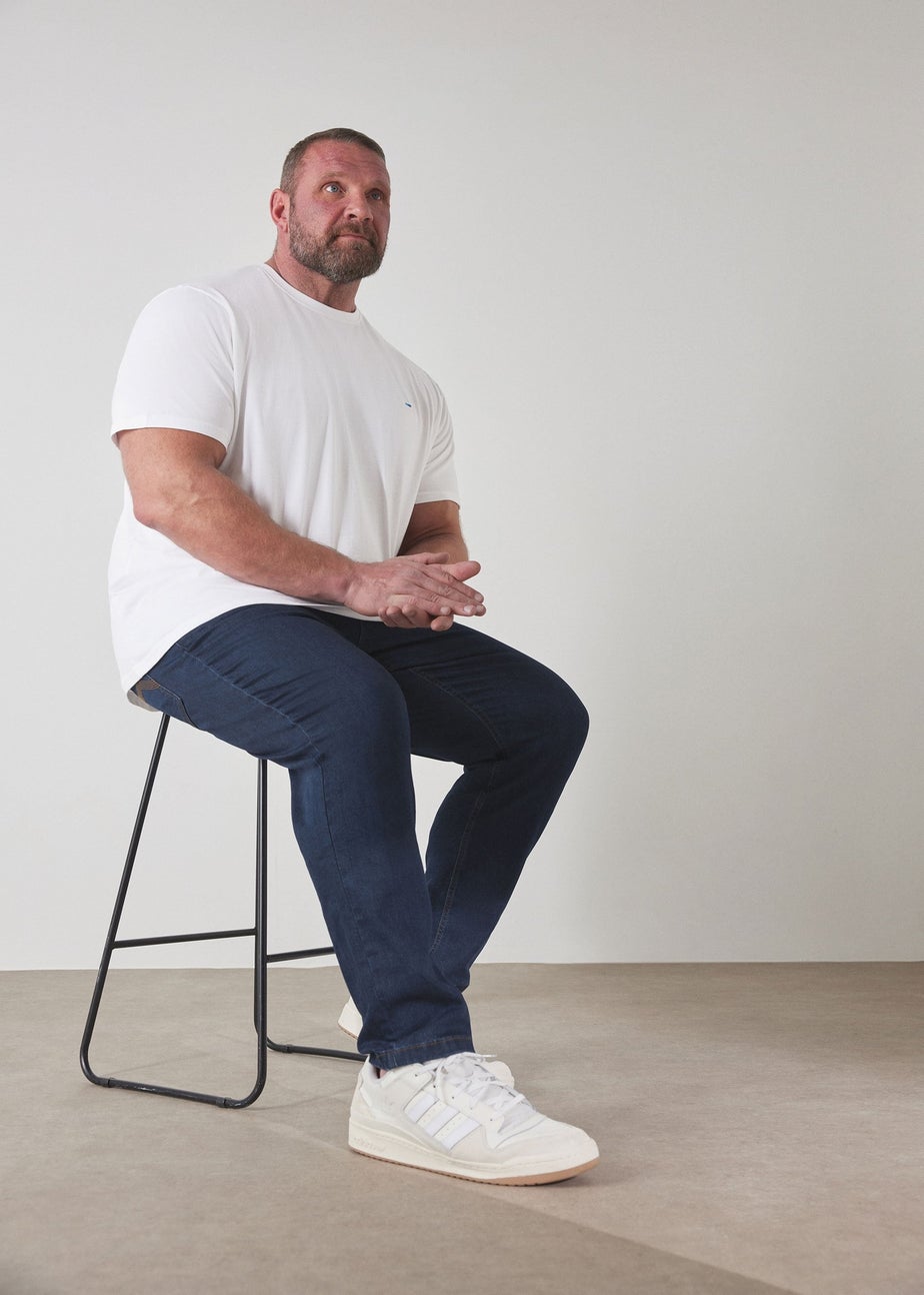 BadRhino Big & Tall Indigo Blue Straight Leg Stretch Jeans