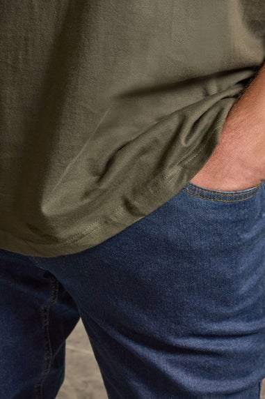 BadRhino Indigo Blue Straight Leg Stretch Jeans