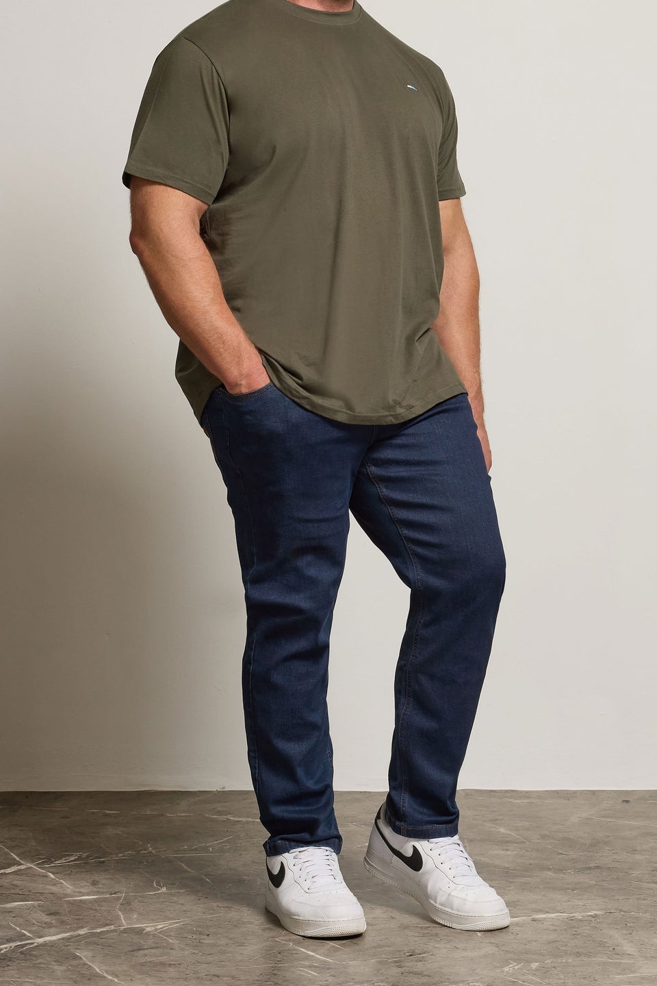 BadRhino Indigo Blue Straight Leg Stretch Jeans