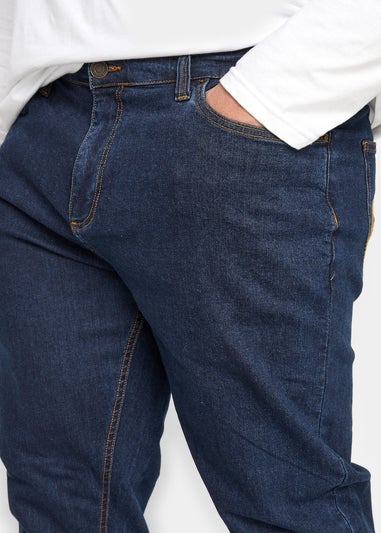 BadRhino Big & Tall Indigo Blue Straight Leg Stretch Jeans