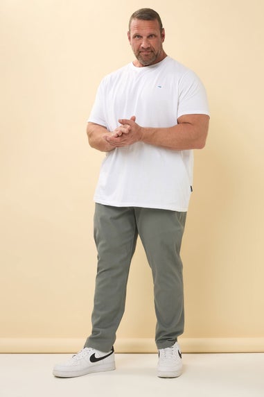 BadRhino Big & Tall Sage Green Elasticated Waist Chinos
