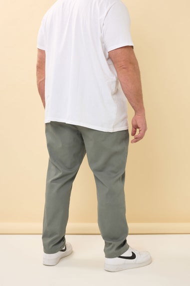 BadRhino Big & Tall Sage Green Elasticated Waist Chinos