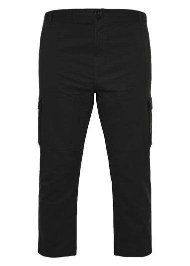 BadRhino Big & Tall Black Stretch Cargo Trousers