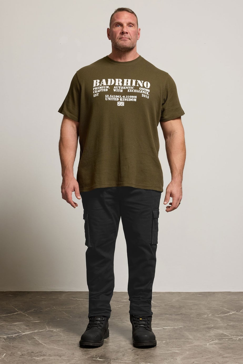 BadRhino Black Stretch Cargo Trousers