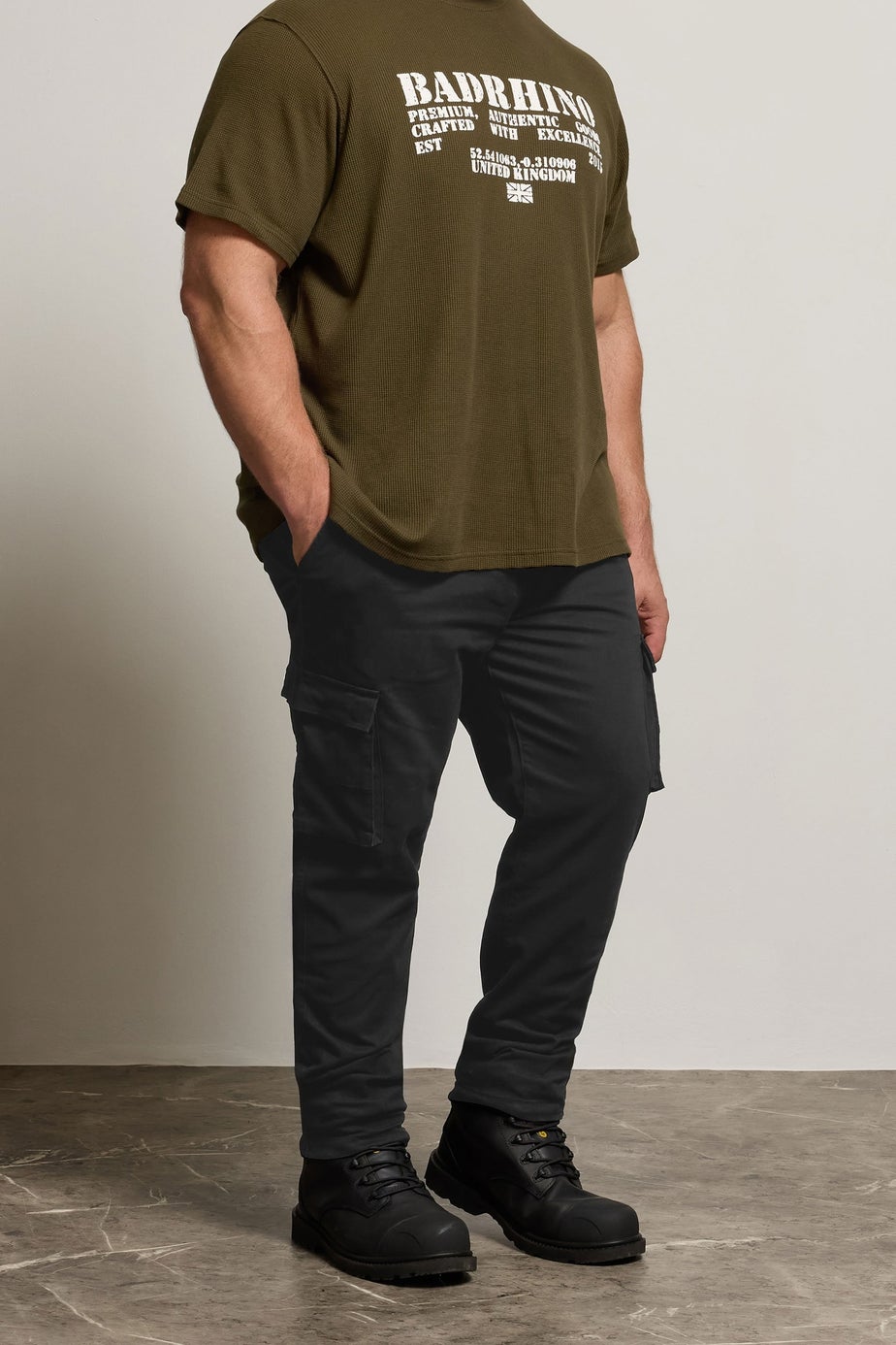 BadRhino Black Stretch Cargo Trousers