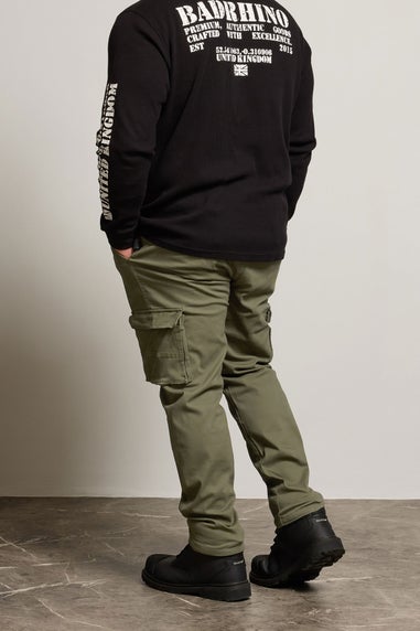 BadRhino Khaki Green Stretch Cargo Trousers