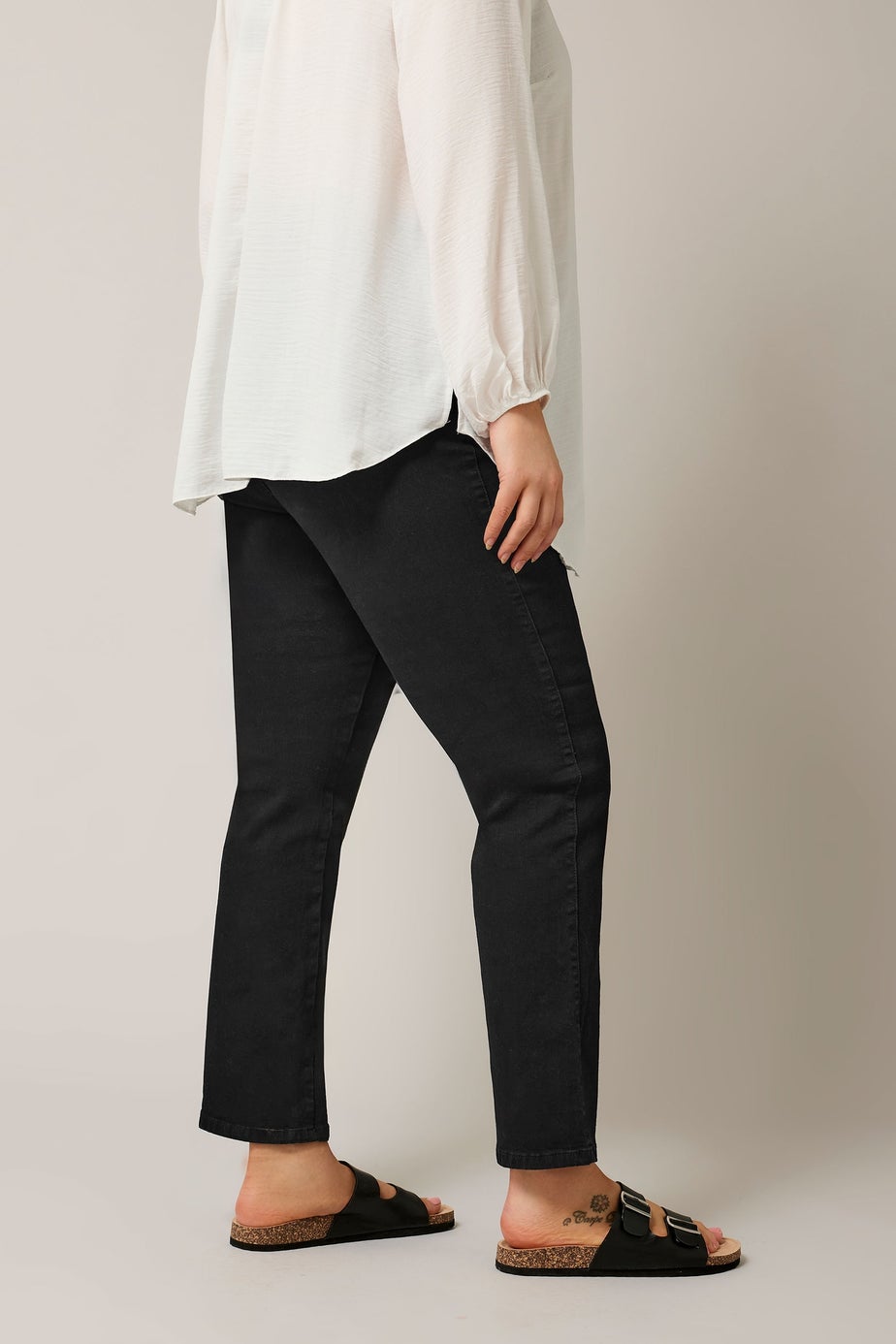 Evans Curve Black Straight Leg Jeans