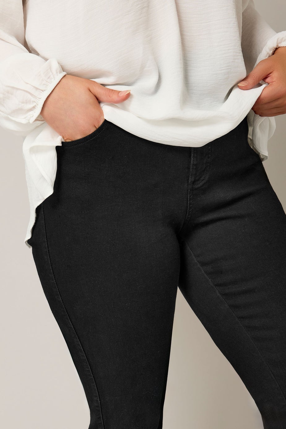 Evans Curve Black Straight Leg Jeans