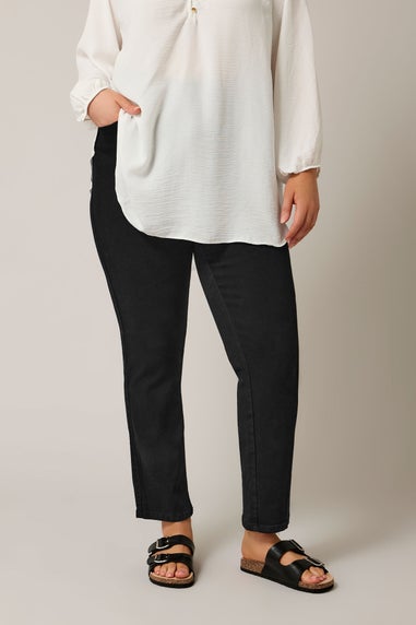 Evans Curve Black Straight Leg Jeans