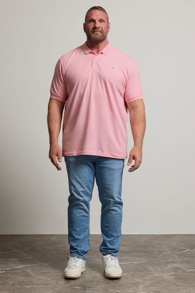 BadRhino Cotton Short Sleeve Pink Polo Shirt