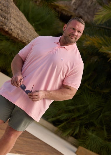 BadRhino Cotton Short Sleeve Pink Polo Shirt
