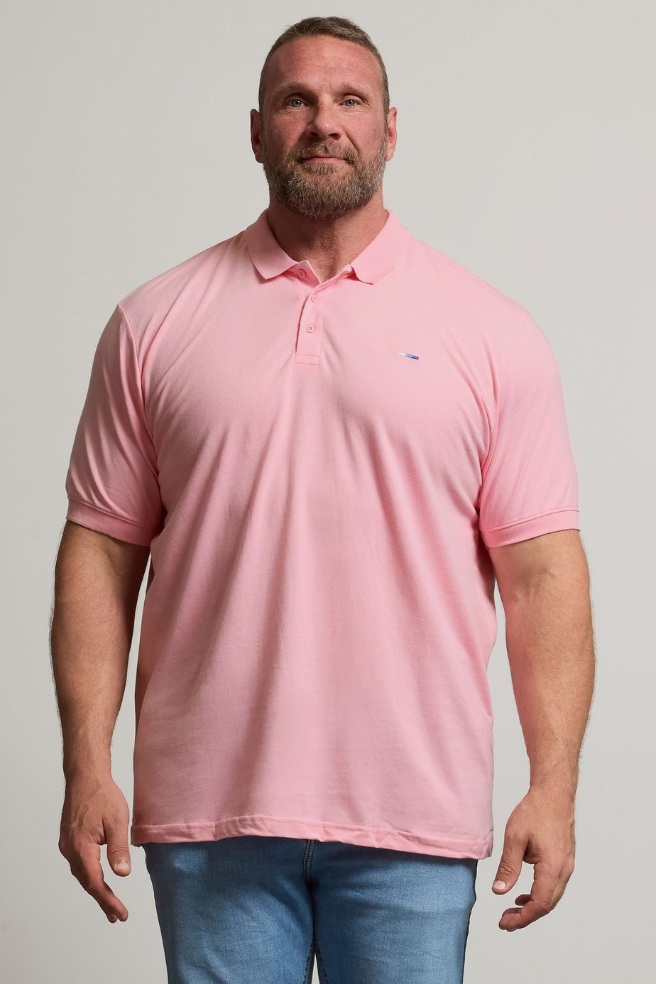 BadRhino Cotton Short Sleeve Pink Polo Shirt