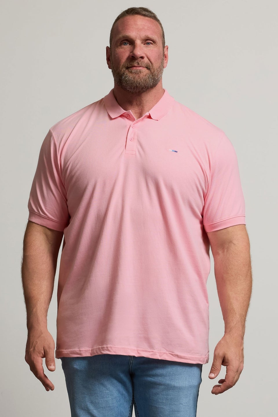 BadRhino Cotton Short Sleeve Pink Polo Shirt