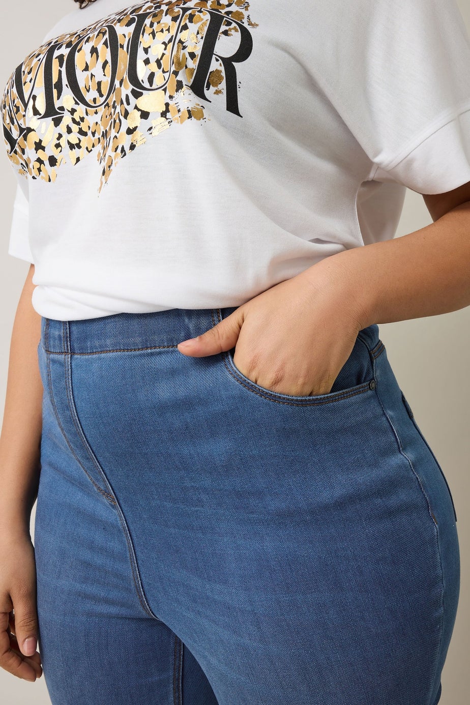 Evans Curve Mid Blue Skinny Jeggings