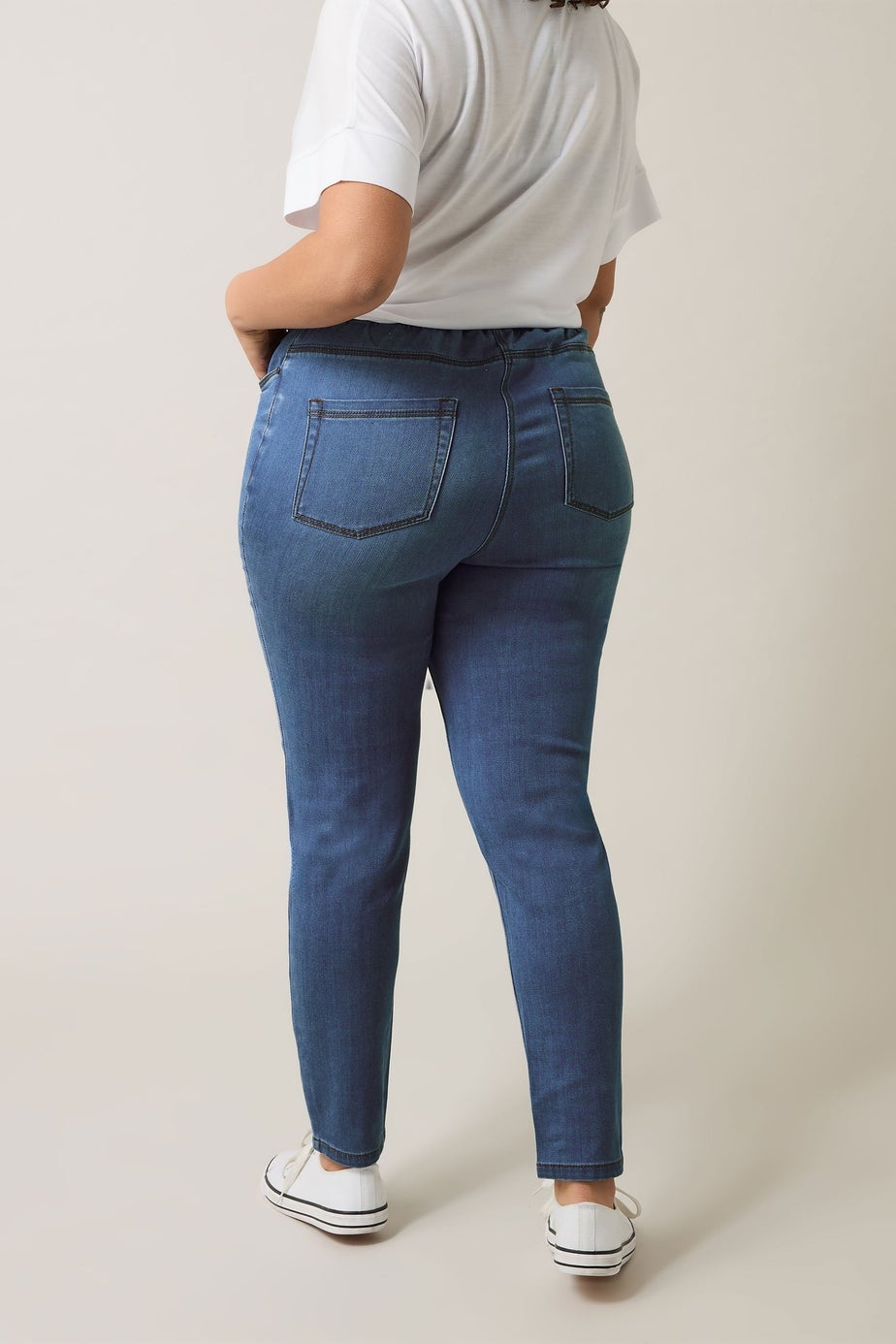 Evans Curve Mid Blue Skinny Jeggings