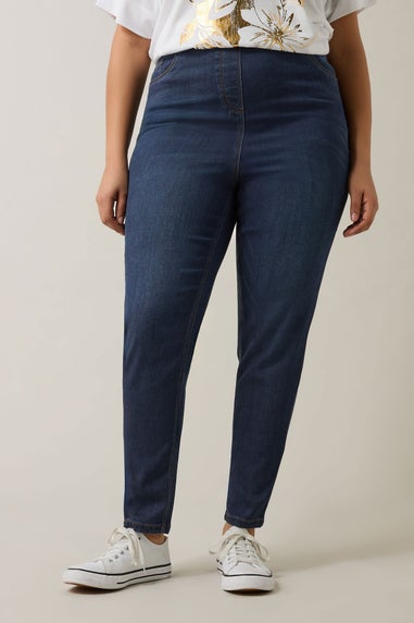Evans Curve Indigo Blue Skinny Jeggings