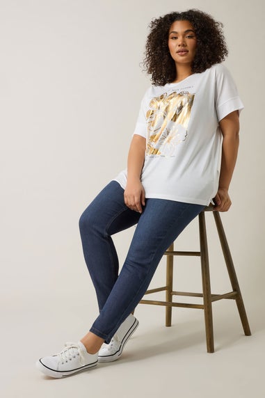 Evans Curve Indigo Blue Skinny Jeggings