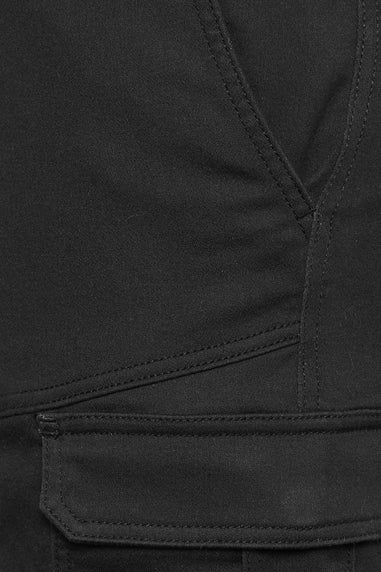 BadRhino Black Elasticated Waist Cargo Shorts