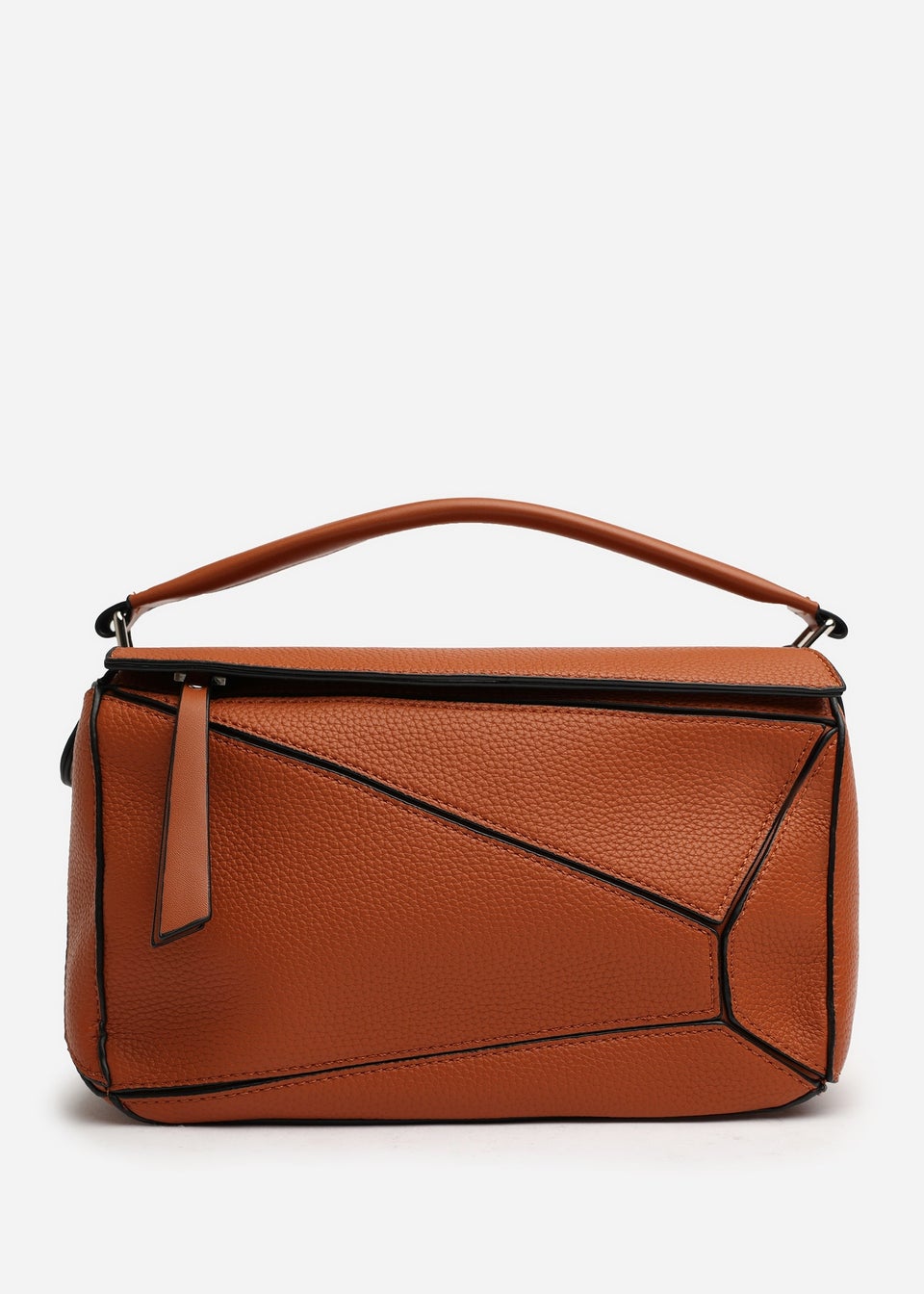 Where's That From Tan Abrazo Geometric Top Handle Bag