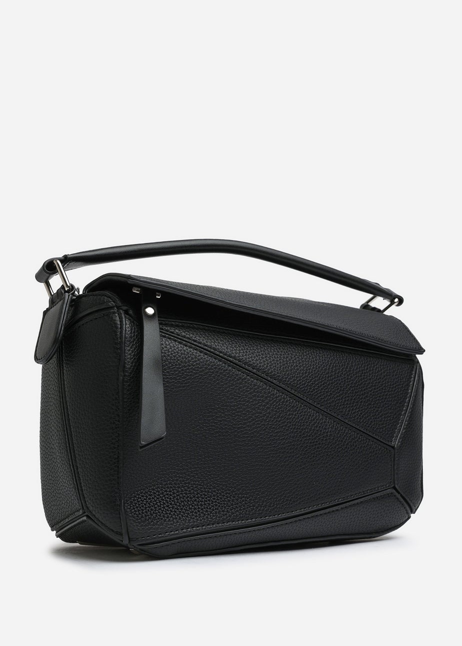 Where's That From Black Abrazo Geometric Top Handle Bag