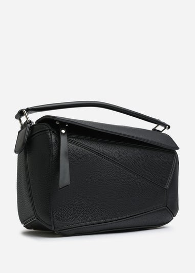 Where's That From Black Abrazo Geometric Top Handle Bag