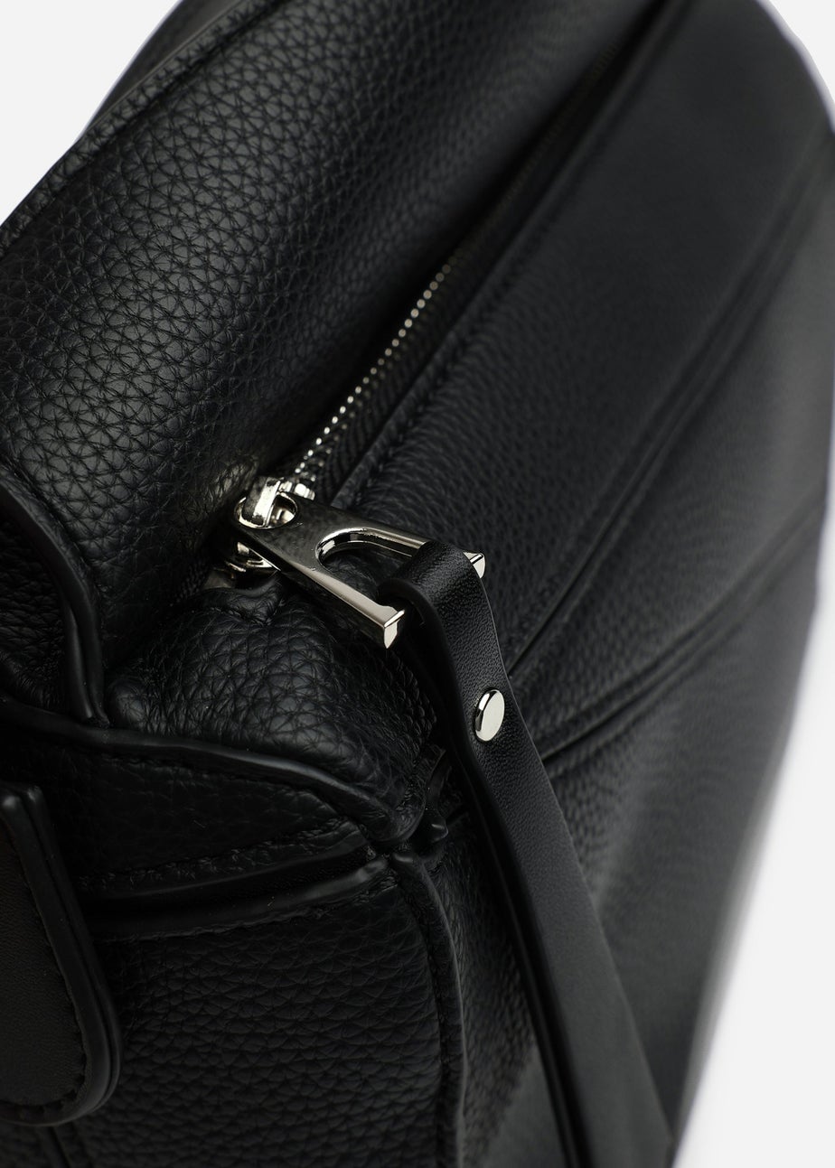Where's That From Black Abrazo Geometric Top Handle Bag