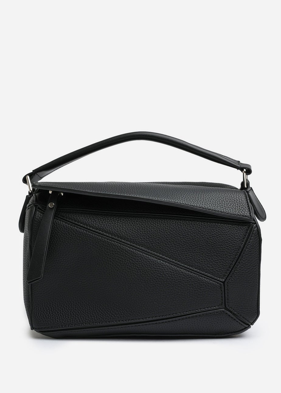 Where's That From Black Abrazo Geometric Top Handle Bag