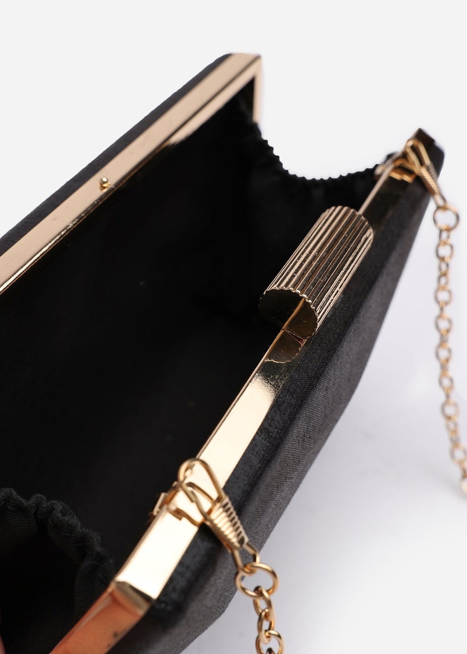 Where's That From Black Oceane Embellished Evening Clutch