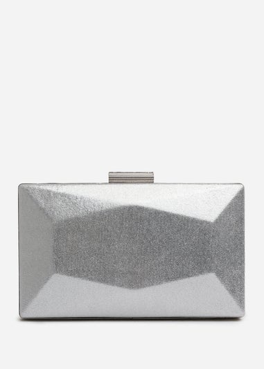 Where's That From Silver Carvela Embellished Evening Clutch