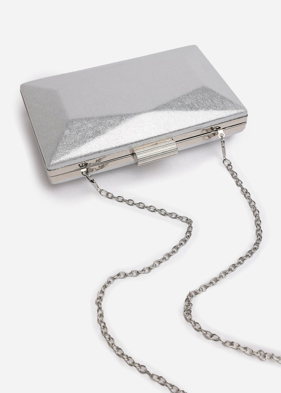 Where's That From Silver Carvela Embellished Evening Clutch
