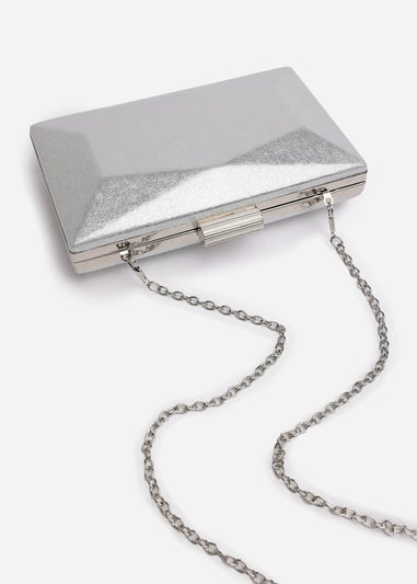 Where's That From Silver Carvela Embellished Evening Clutch