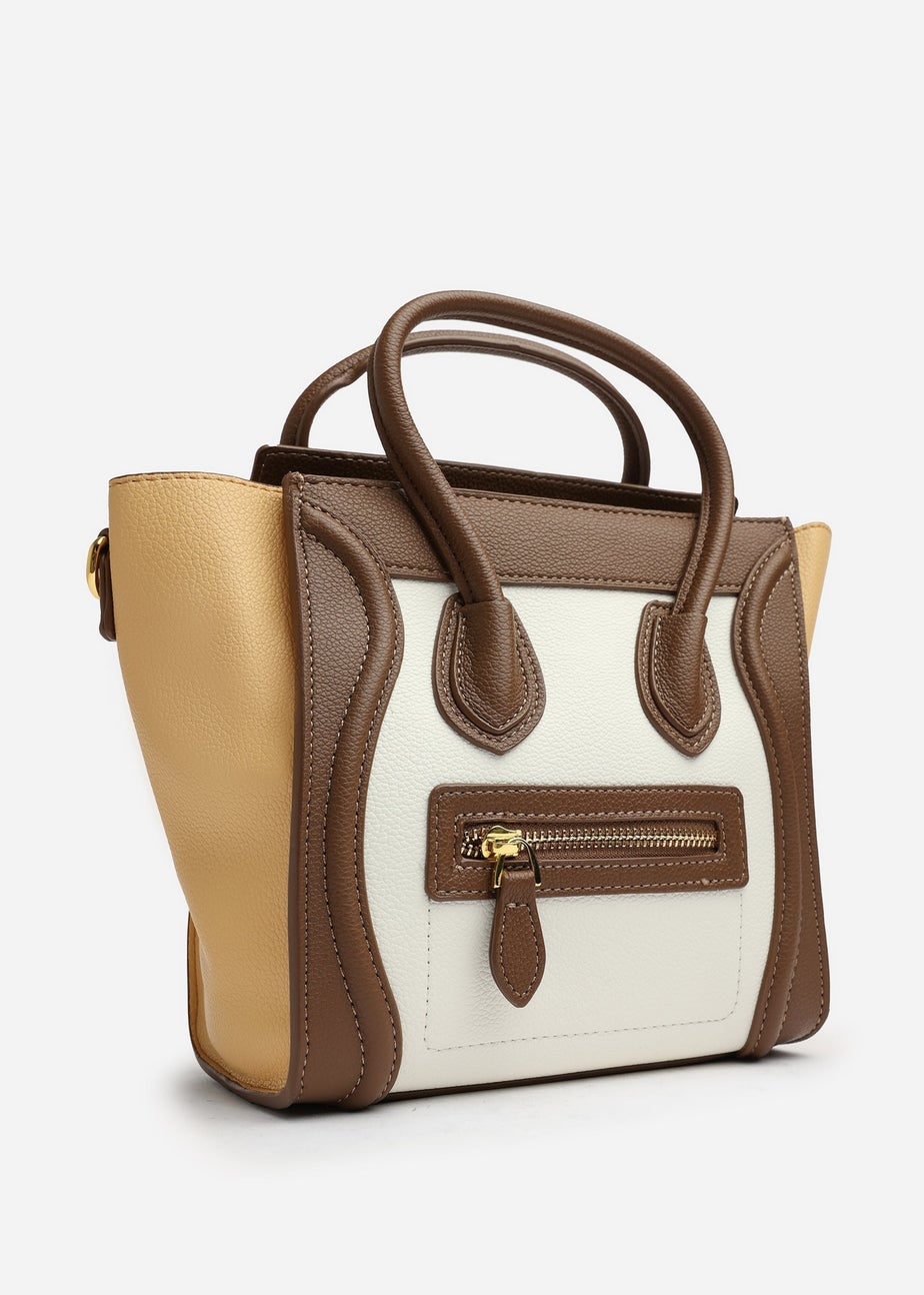 Where's That From Taupe Dulce Front Zip Tote Bag